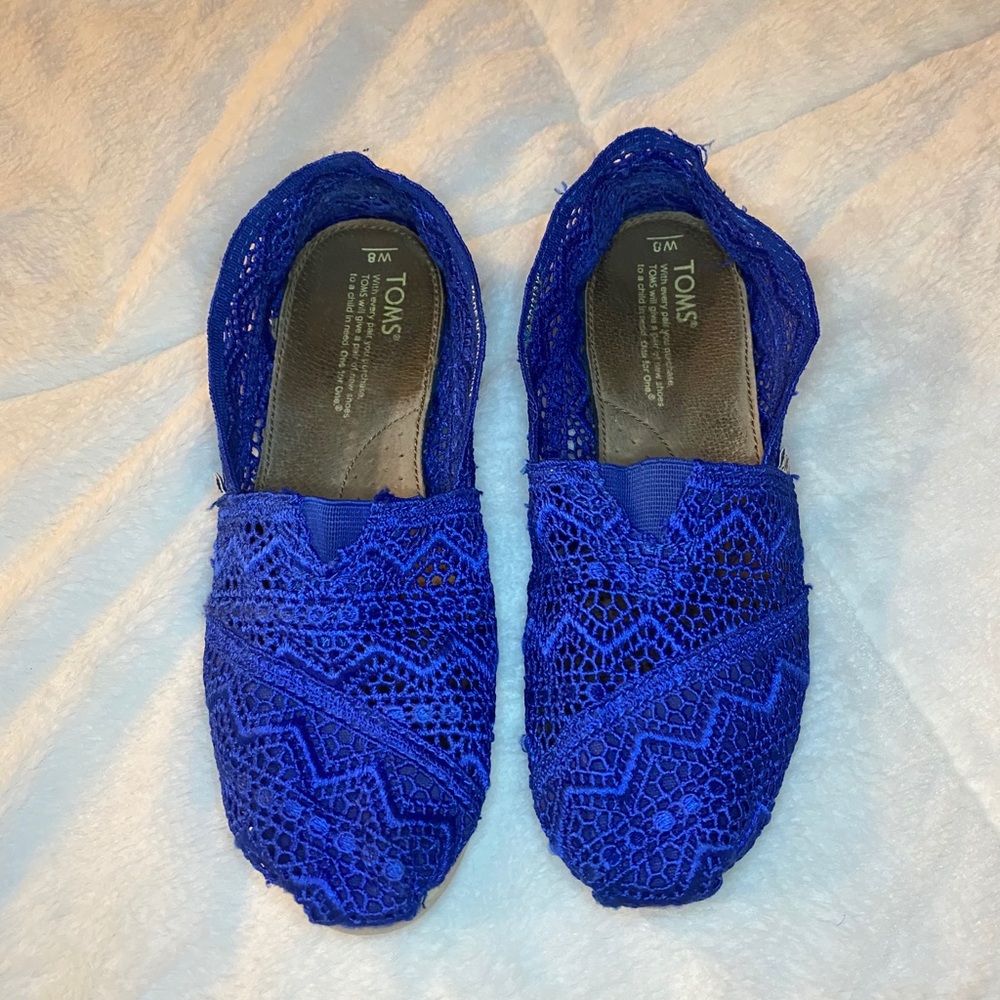 TOMS royal blue flats